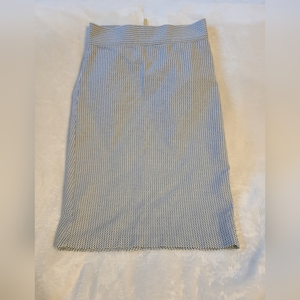 Amber Sakai Pencil Skirt US SIZE 2 white/grey Checkered